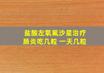 盐酸左氧氟沙星治疗肠炎吃几粒 一天几粒